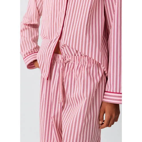 Mango gestreepte pyjama roze rood, foto 6