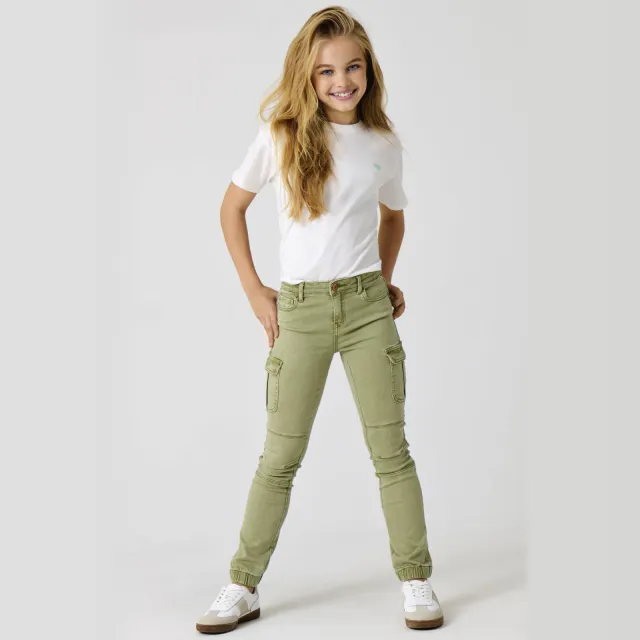 Only KIDS ONLY GIRL slim fit jeans olijfgroen