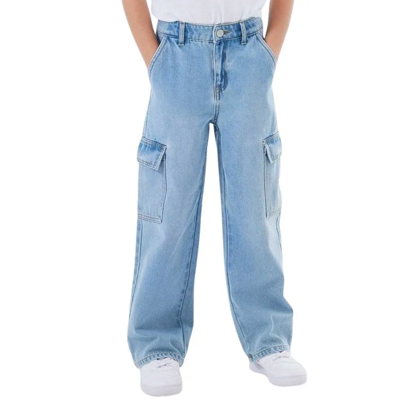 NAME IT KIDS wide leg jeans NKFROSE light blue denim, foto 4