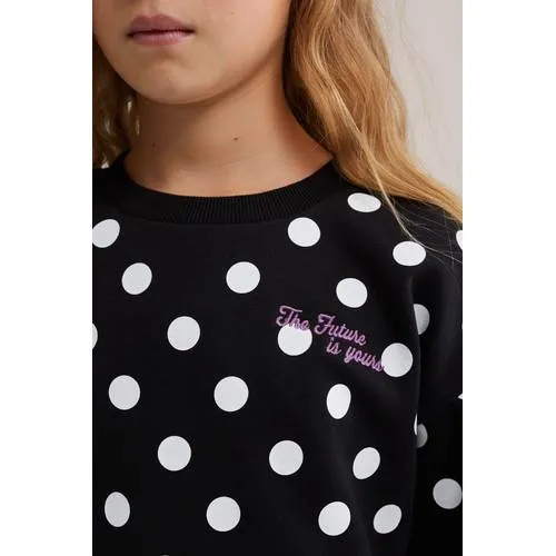 WE Fashion sweater met stippen - zwart/wit, foto 5