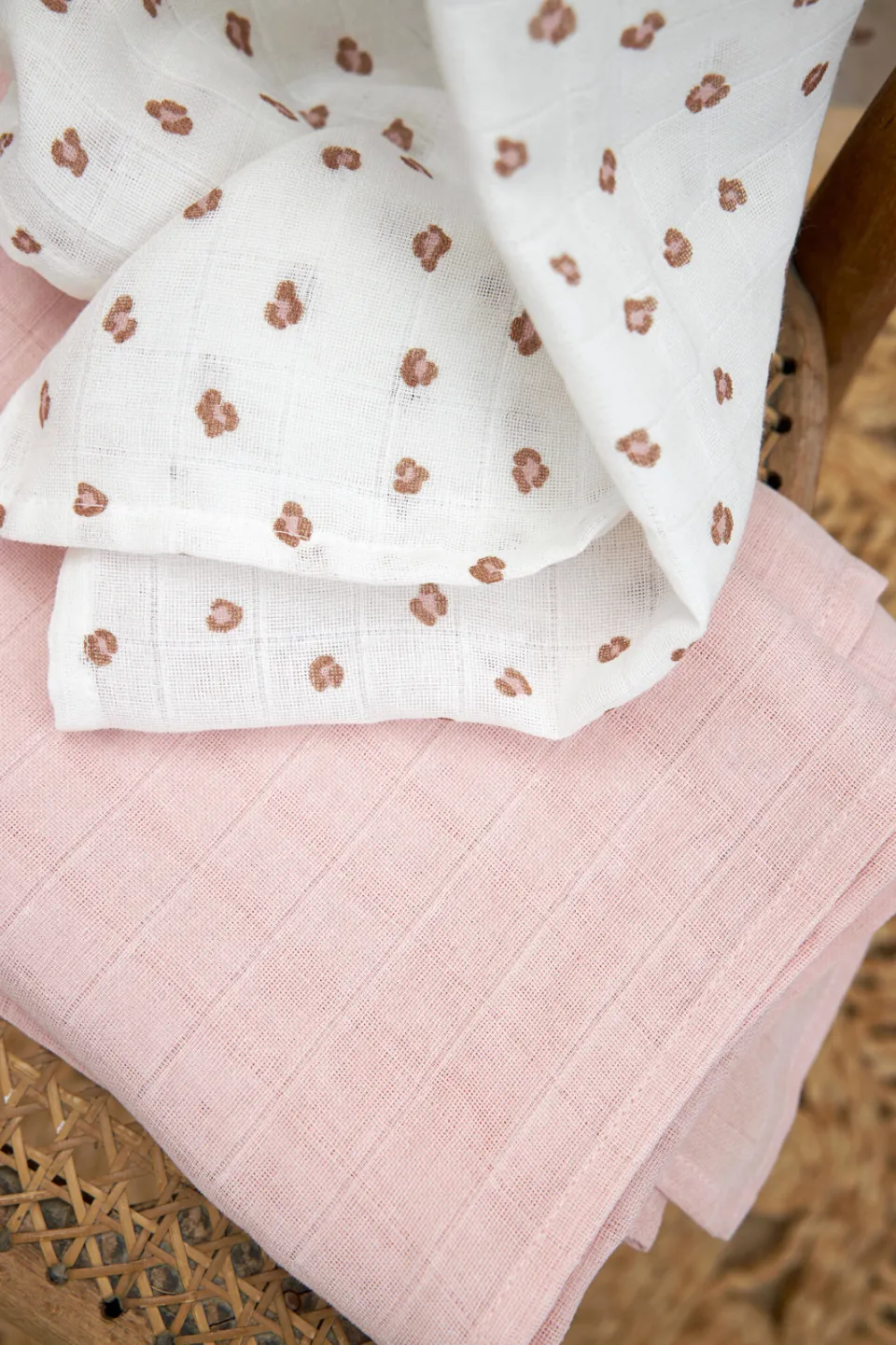 Meyco hydrofiele swaddle Mini Panther roze (set van 2), foto 5