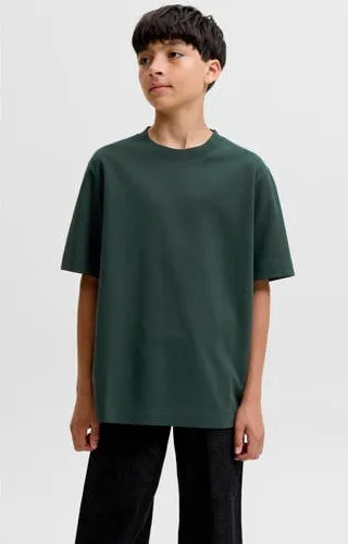 Jack & Jones junior oversized T-shirt donkergroen, foto 2
