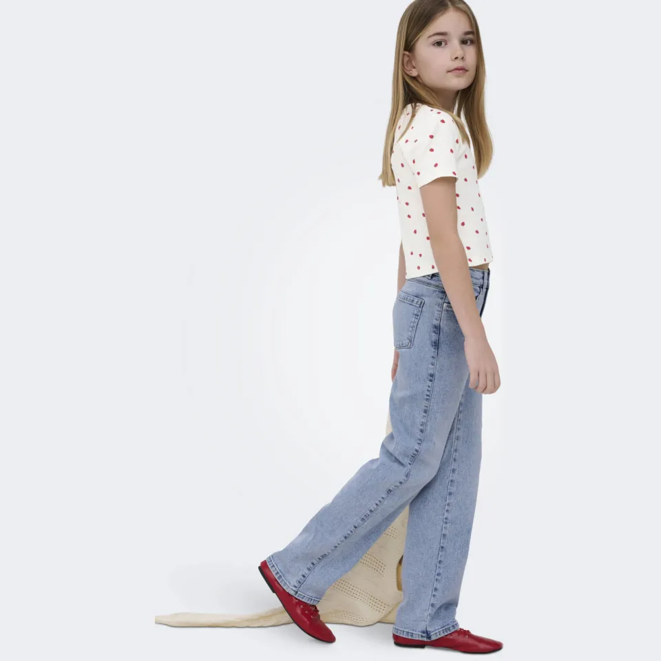 KIDS ONLY GIRL wide leg jeans KOGBLAIR light blue denim, foto 3