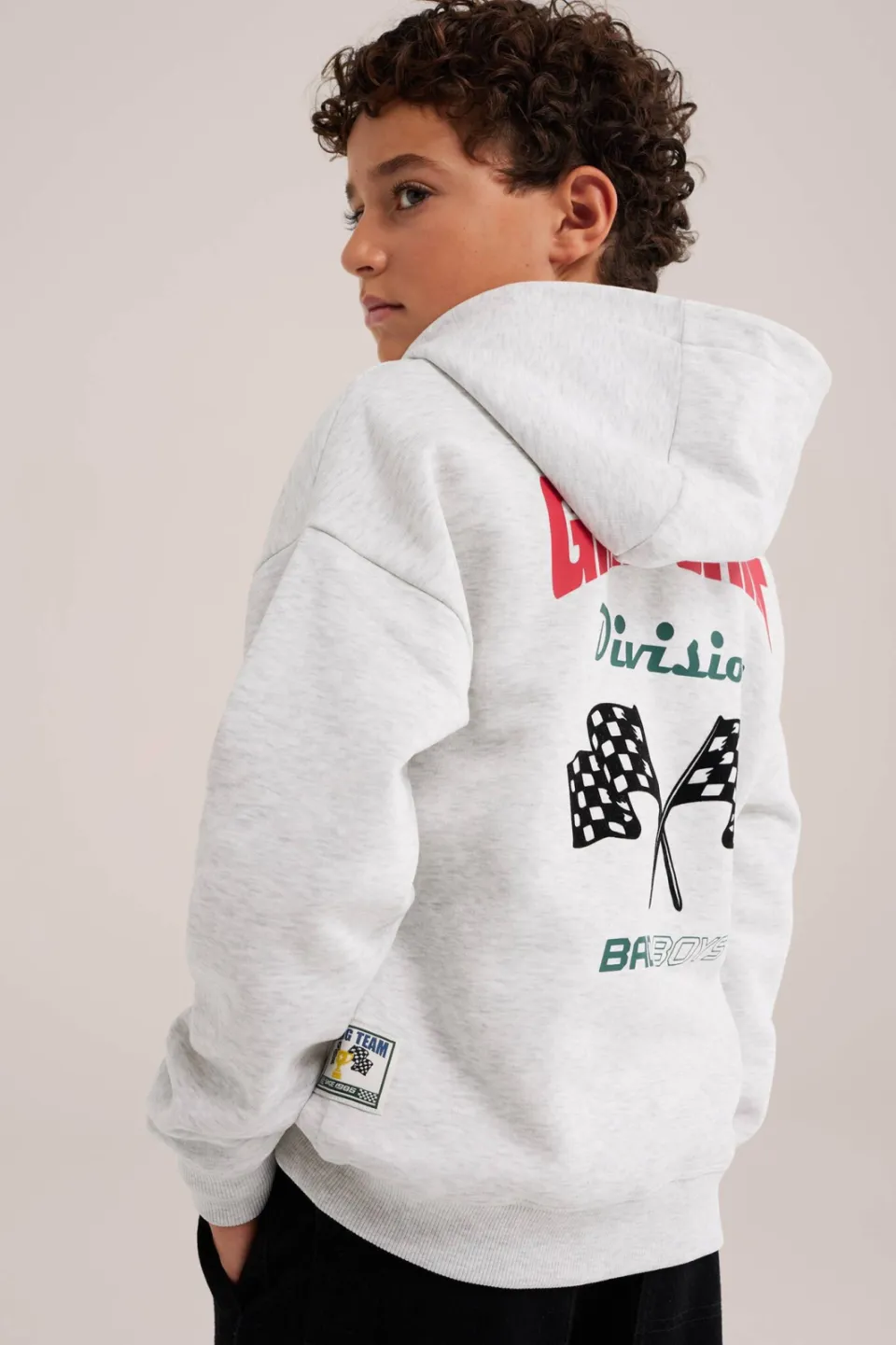 WE Fashion Bad Boys sweater met backprint - lichtgrijs, foto 5