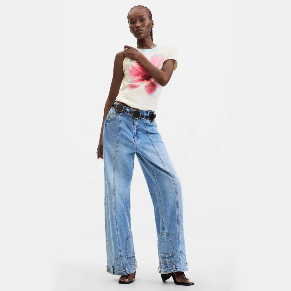 Desigual gebloemd T-shirt - wit, foto 4