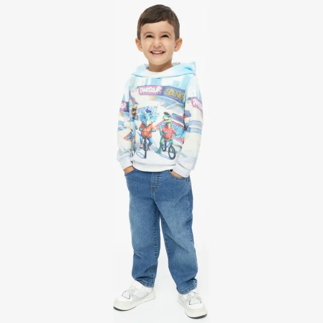 s.Oliver hoodie met print - grijs