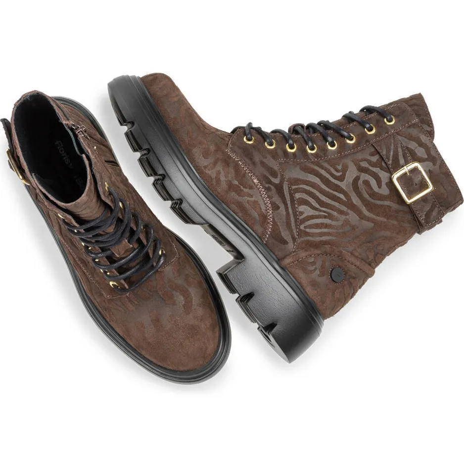 Floris Van Bommel Bayli suède veterboots donkerbruin, foto 3