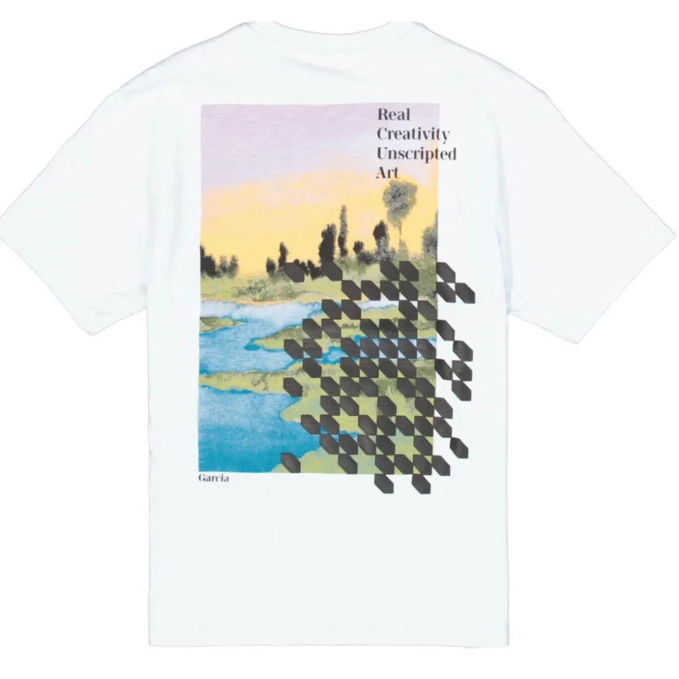Garcia T-shirt met backprint lichtblauw, foto 4