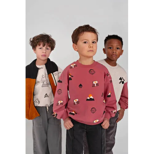 Sturdy oversized sweater Mountain top oudroze/oranje, foto 4