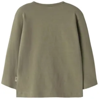 NAME IT MINI longsleeve met print kaki, foto 2