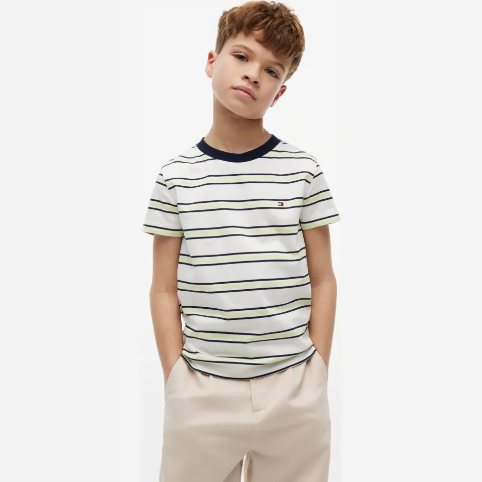 Tommy Hilfiger gestreept T-shirt ecru, foto 3