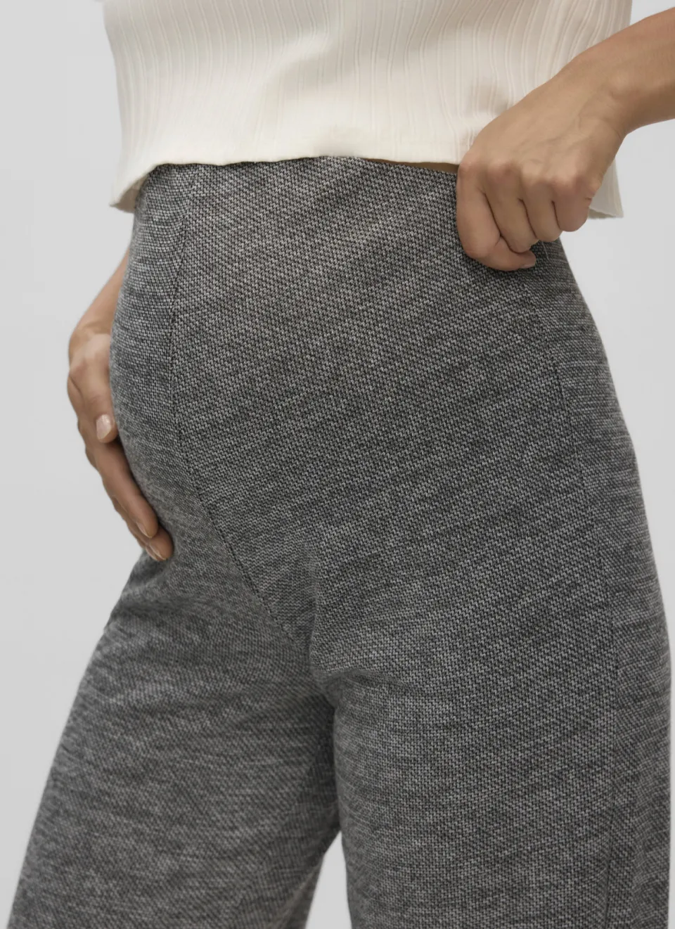Vero Moda Maternity wide leg zwangerschapsbroek donkergrijs, foto 7