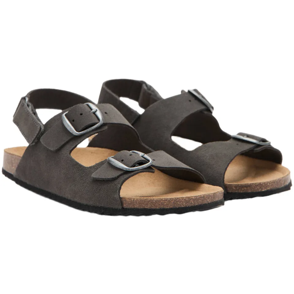 Mango Kids leren sandalen grijs, foto 5