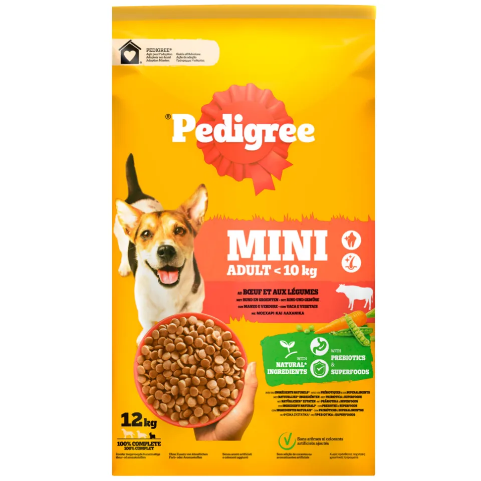 Pedigree Adult Mini hondenbrokken rund en groenten 12 kg, foto 2