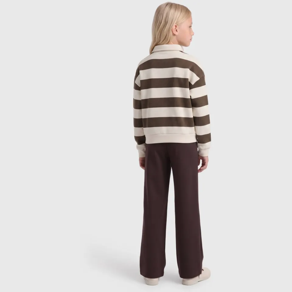 KIDS ONLY GIRL gestreepte sweater - ecru/donkerbruin, foto 5