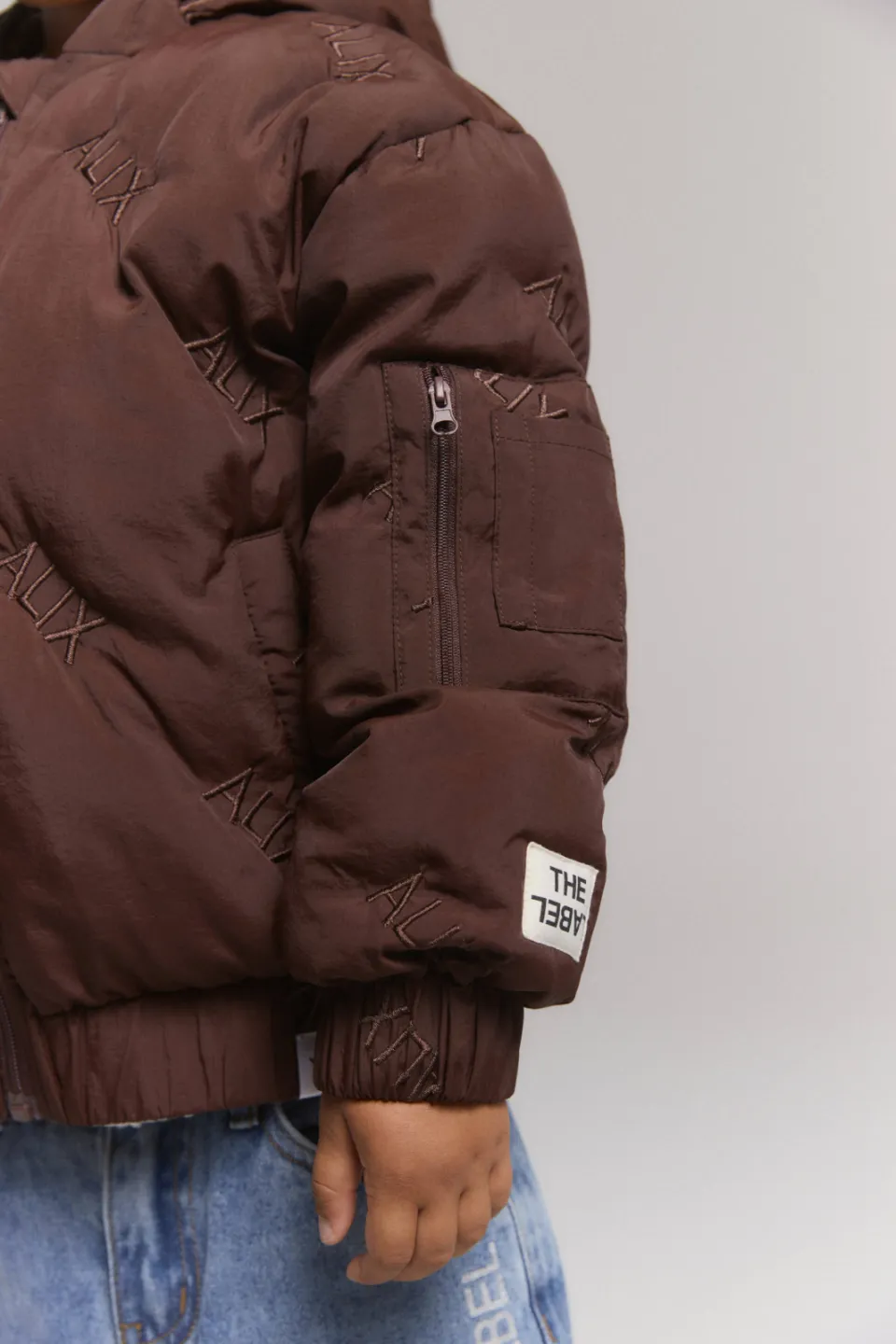 Alix The Label Alix Mini winterjas met logo - bruin, foto 5