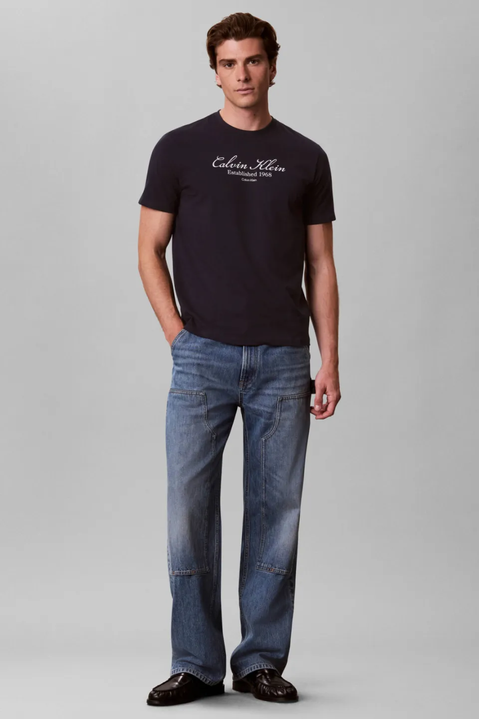 Calvin Klein JEANS regular fit T-shirt met print - dark sapphire, foto 5
