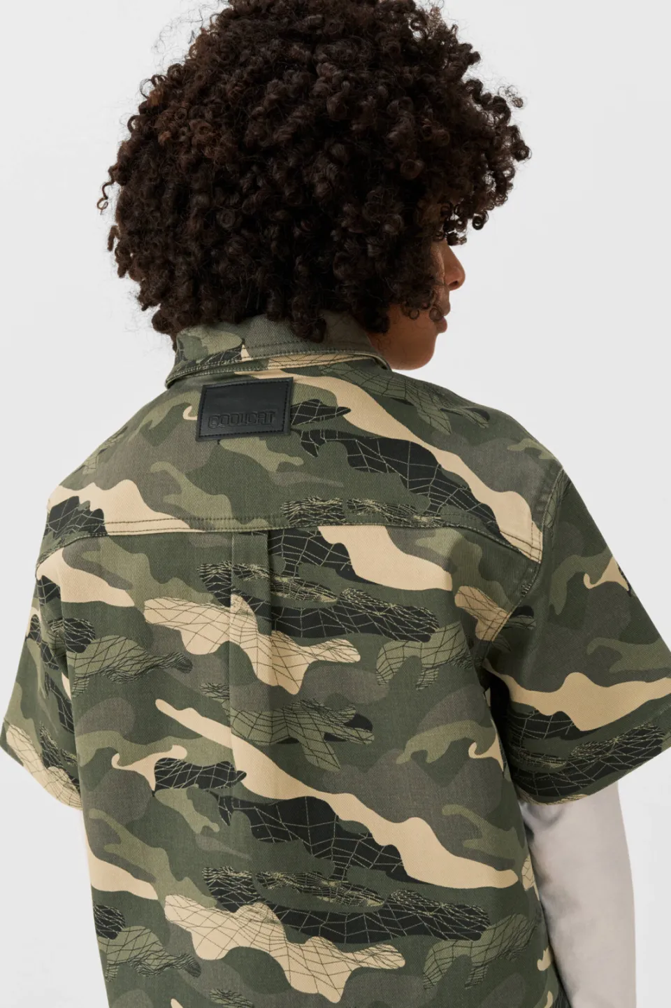 Coolcat twill overhemd Riley met camo print groen, foto 5