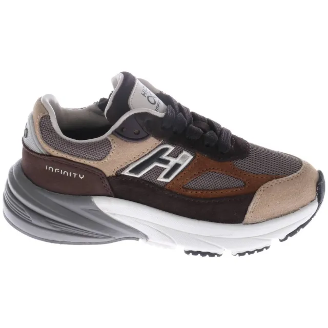 Hip suède sneakers - bruin/grijs
