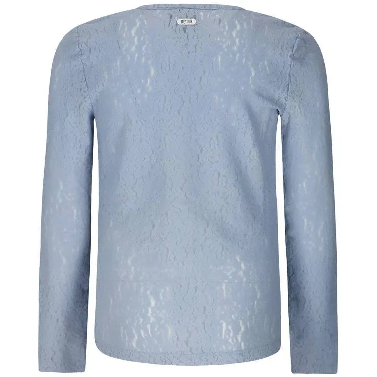 Retour Jeans kanten longsleeve lichtblauw, foto 3