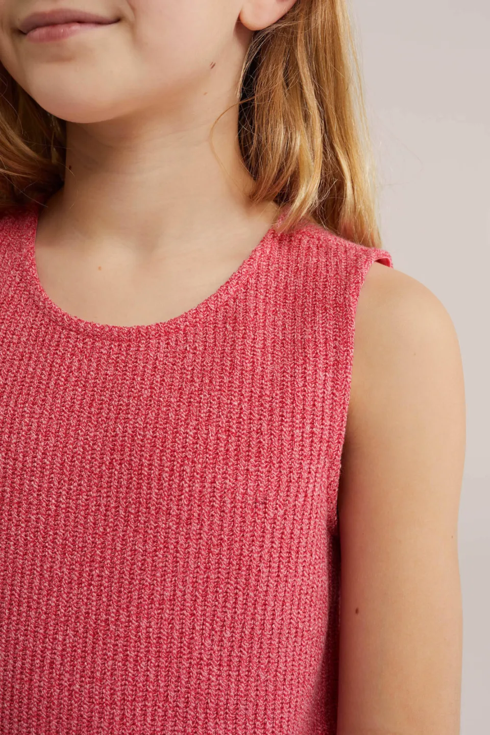 WE Fashion mouwloze top grof gebreid rood, foto 5
