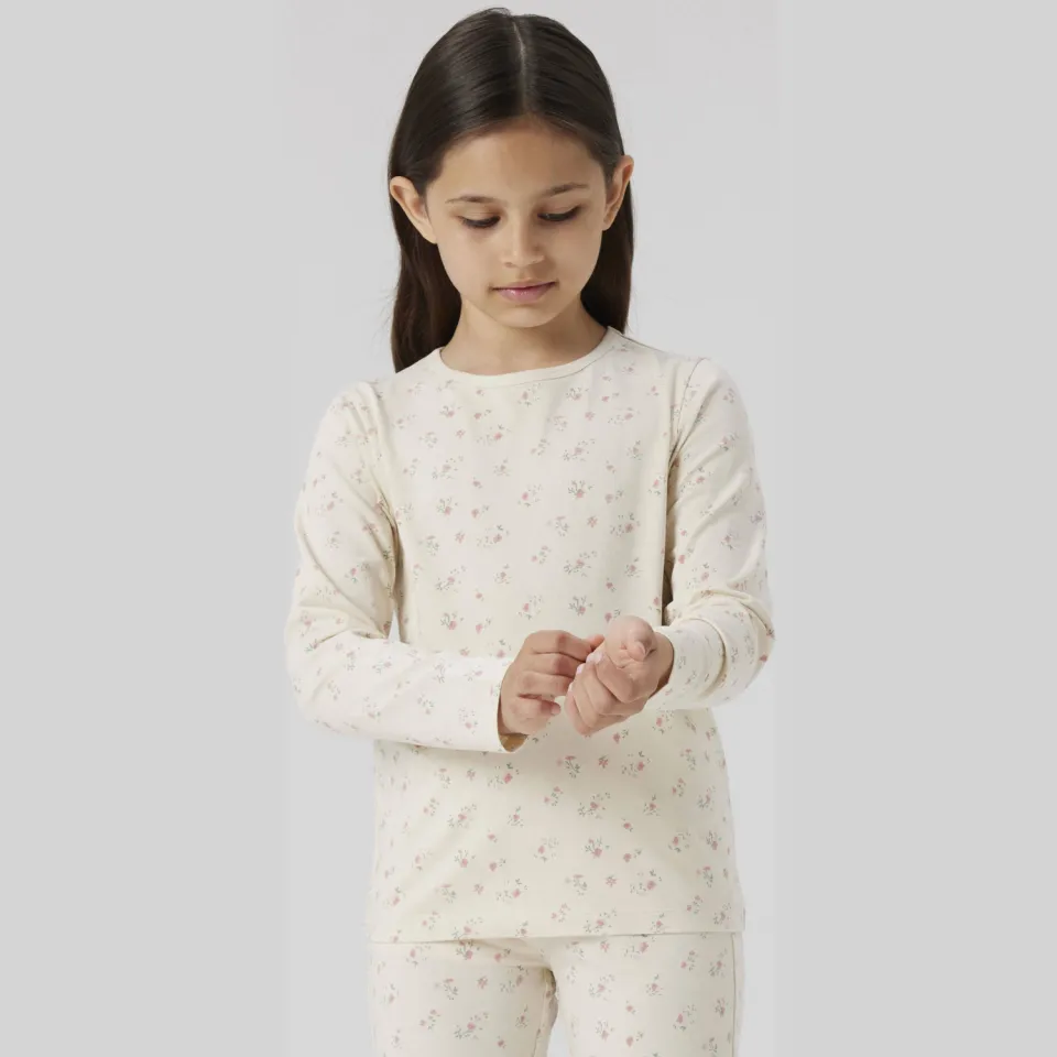 NAME IT KIDS gebloemde pyjama ecru, foto 4