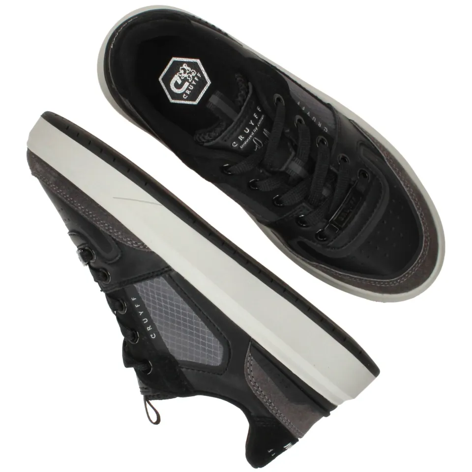 Cruyff Endorsed Tech Pinstripe sneakers zwart grijs, foto 7