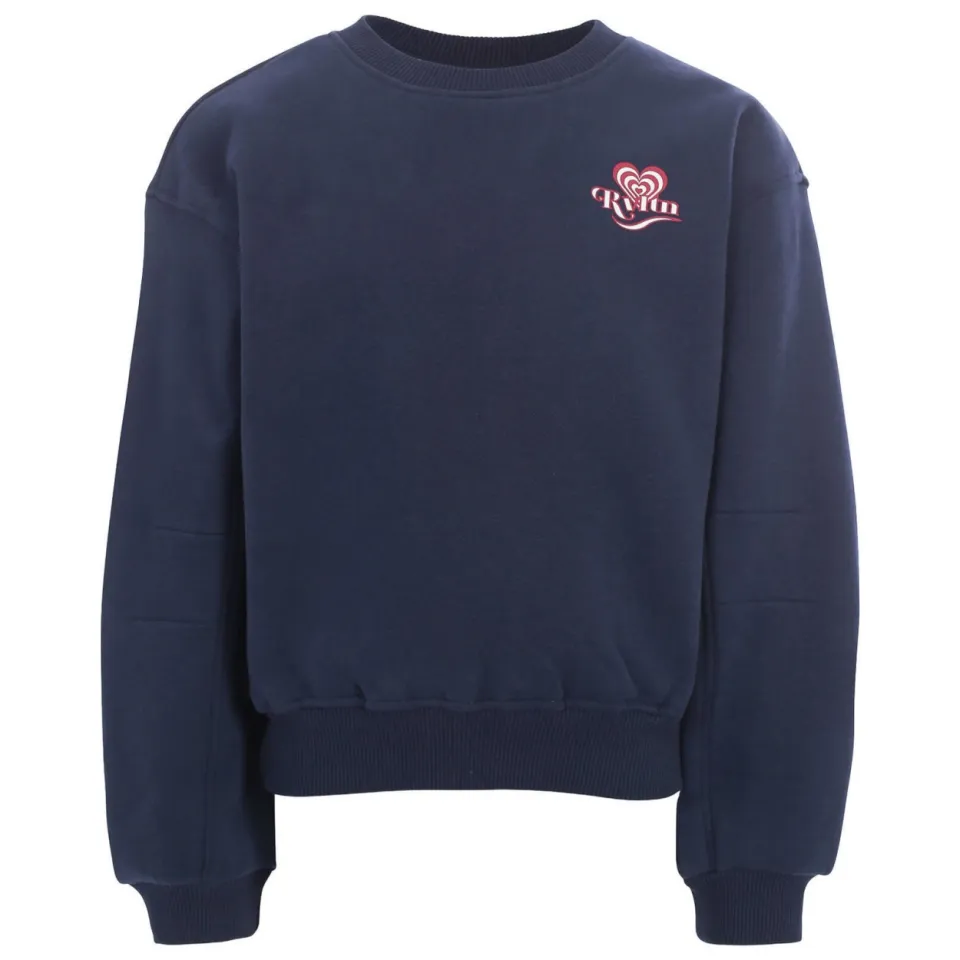 LOOXS 10sixteen rechtvallende sweater met backprint - donkerblauw, foto 2