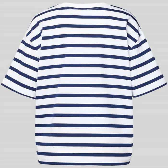 Mey Pyjamabovendeel met geribde ronde hals blauw, foto 2
