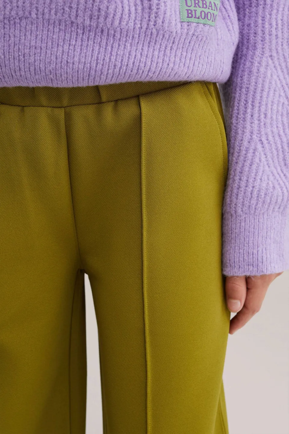 WE Fashion loose fit casual broek olijfgroen, foto 5