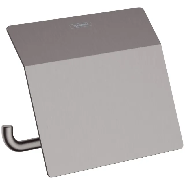 Hansgrohe AddStoris toiletrolhouder met klep geborsteld zwart chroom