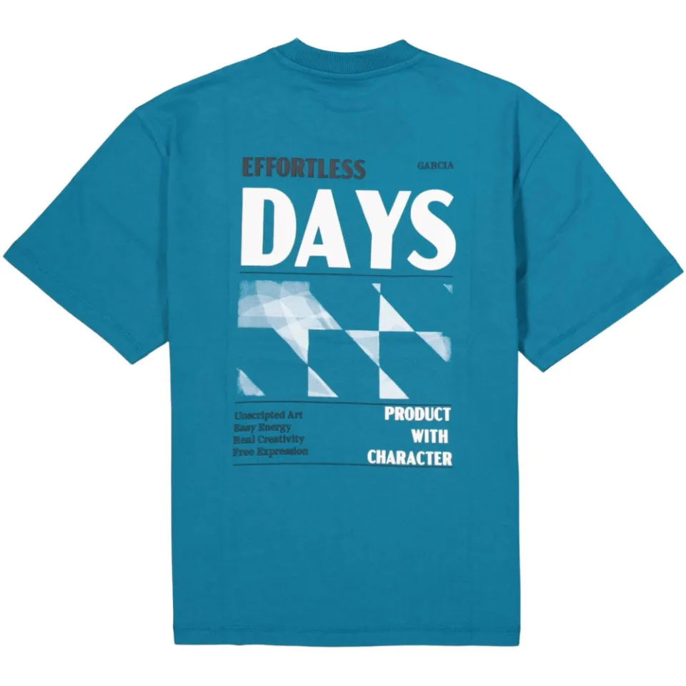 Garcia T-shirt met backprint blauw, foto 5