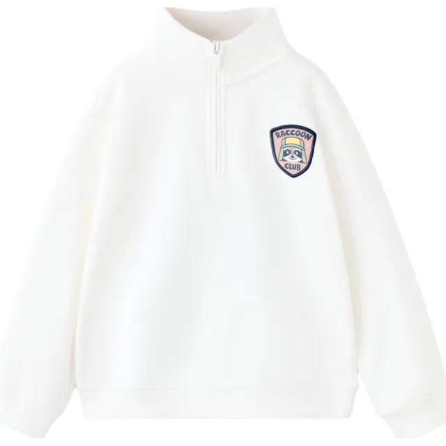 Mango Kids sweater met backprint - wit