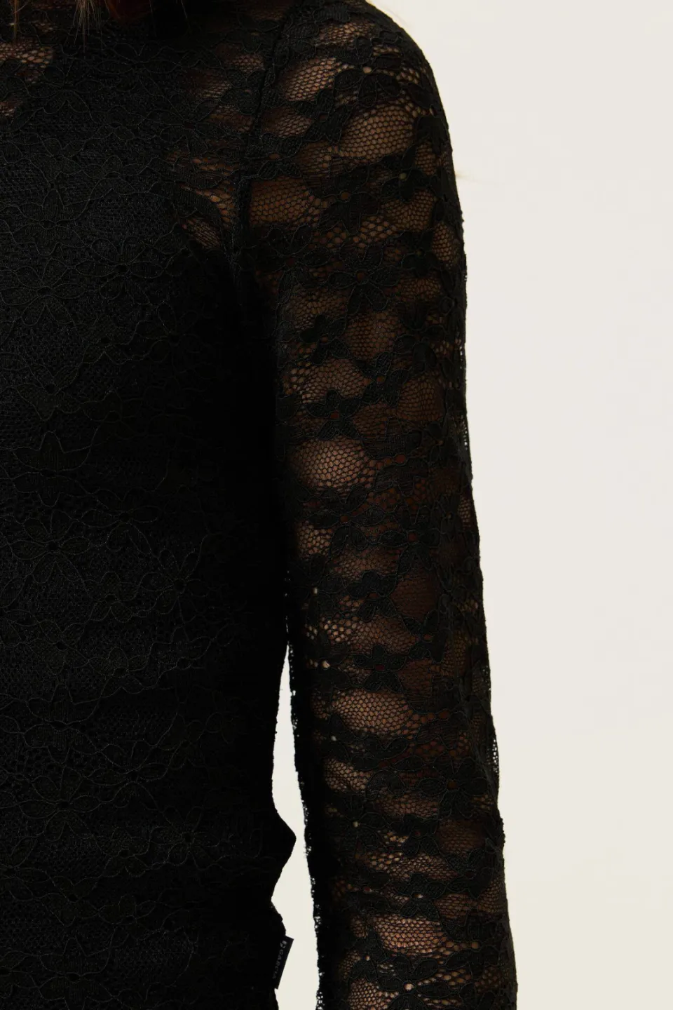 Garcia kanten longsleeve zwart, foto 7
