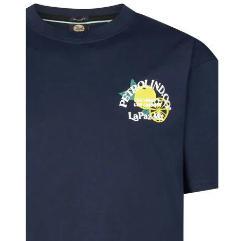 Petrol Industries t-shirt met backprint donkerblauw, foto 3