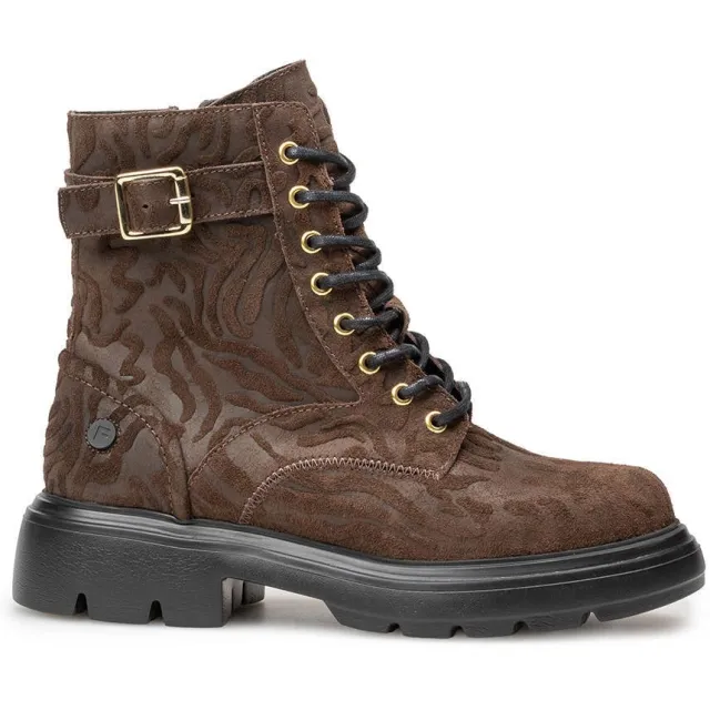 Floris Van Bommel Bayli suède veterboots donkerbruin