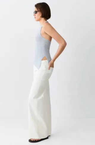 Mango TEEN wide leg jeans - wit, foto 4