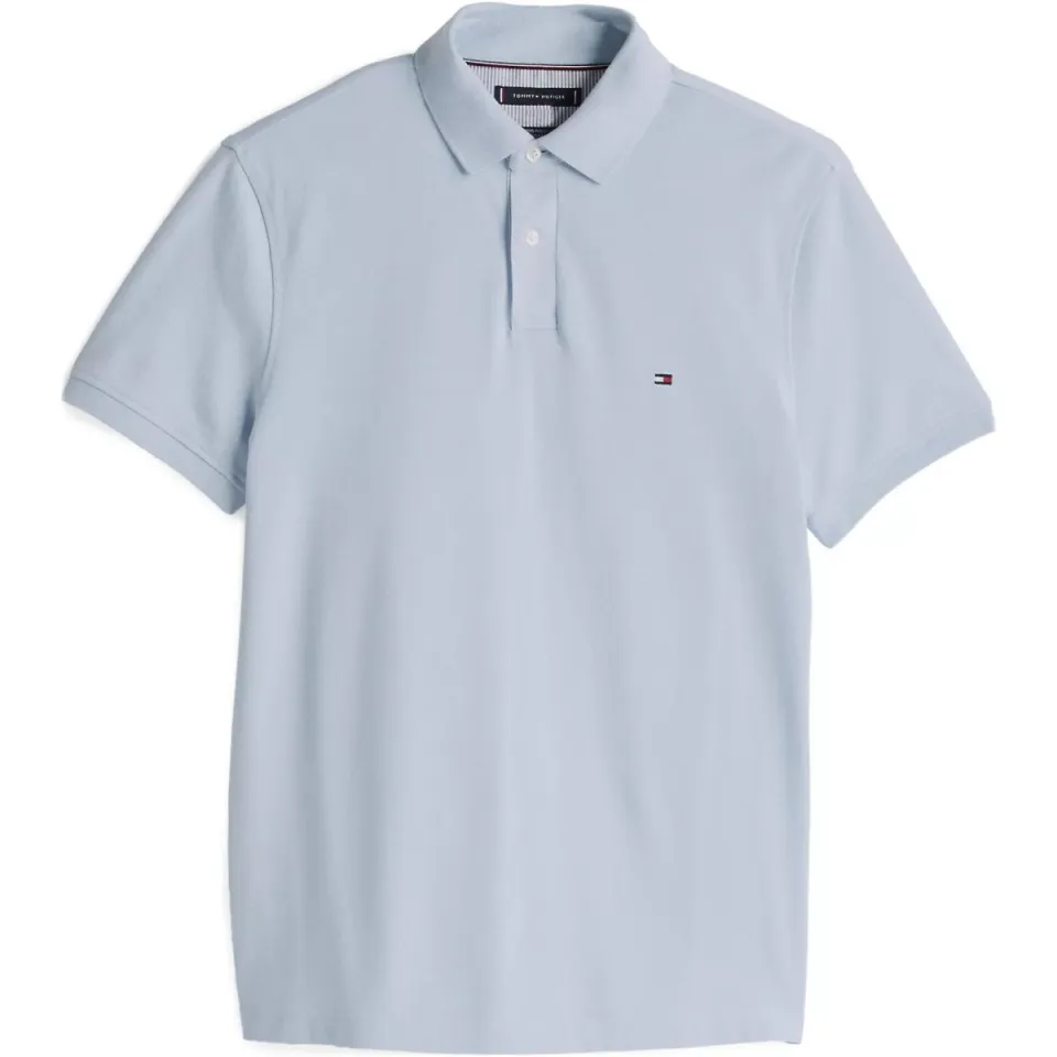 Tommy Hilfiger Regular fit Poloshirt van Katoenmix blauw