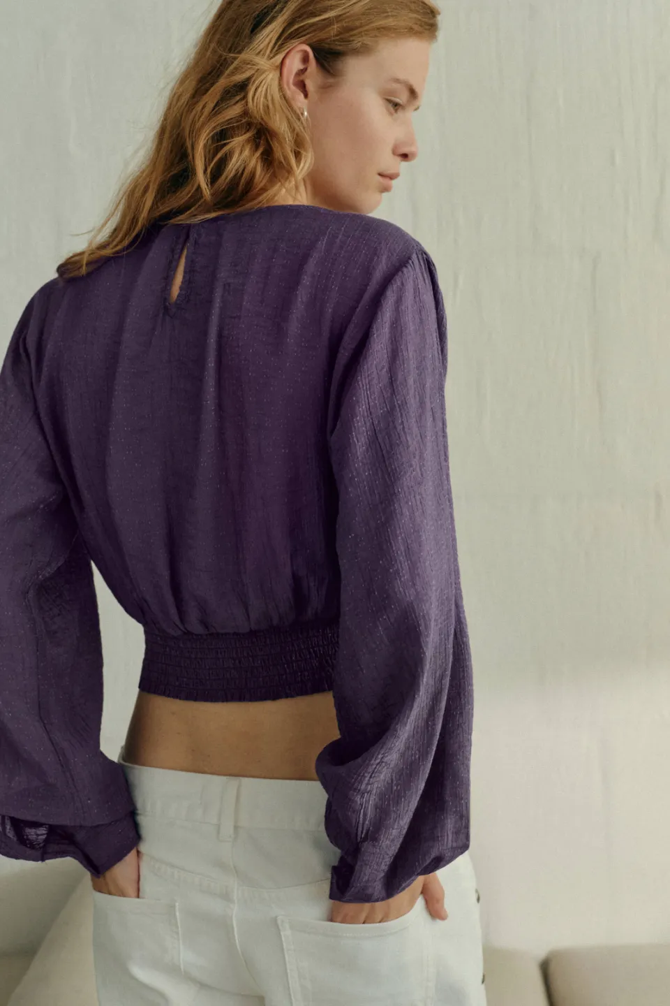 Mango blousetop paars, foto 3