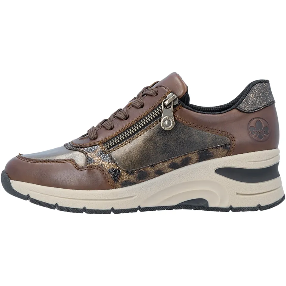 Rieker 292896 lage sneakers bruin, foto 2