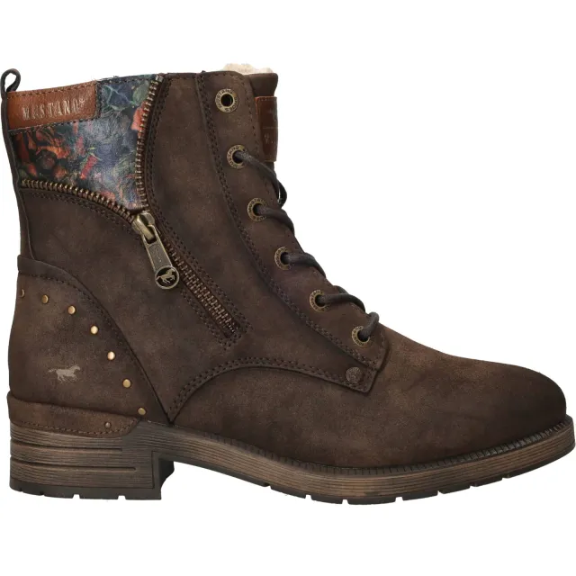 Mustang veterboots donkerbruin