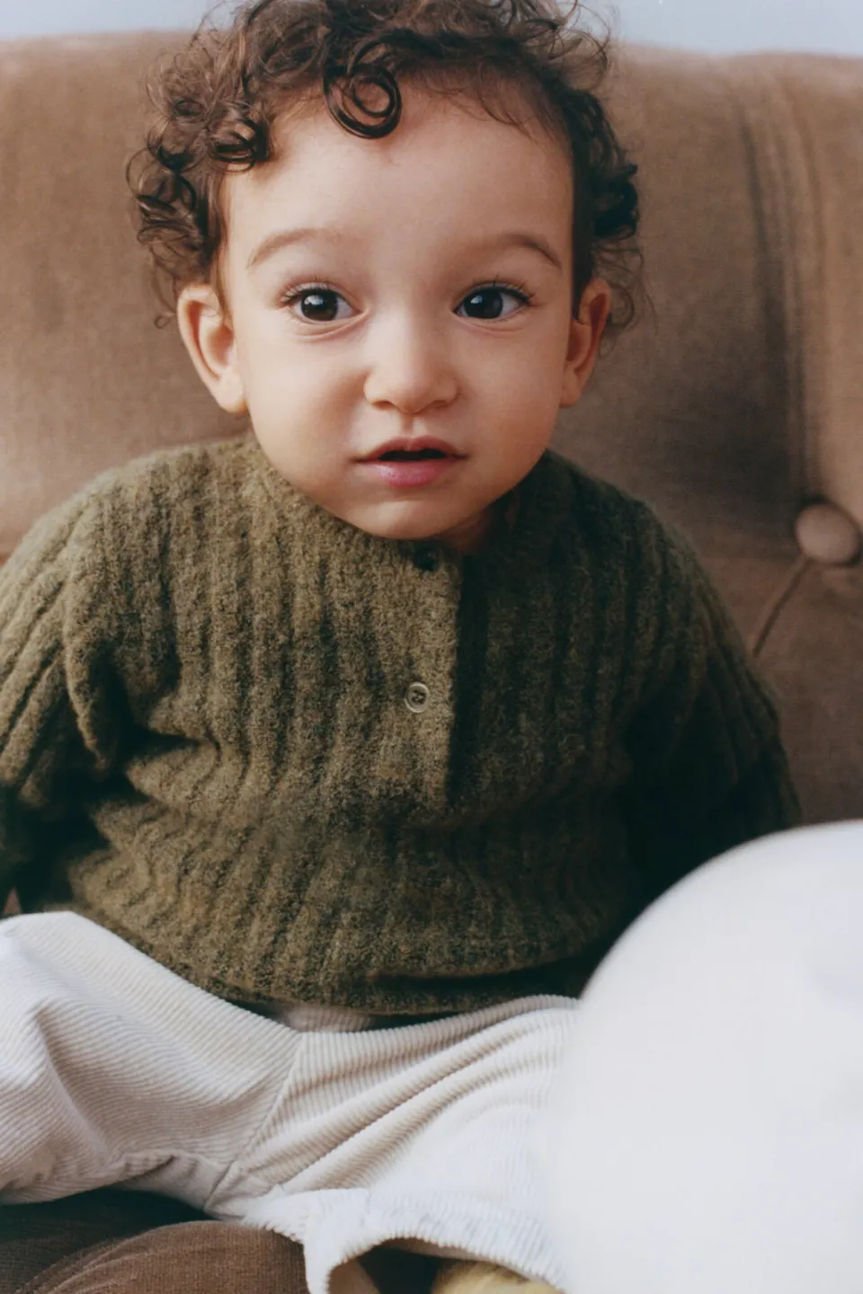 Mango Kids gebreide trui - olijfgroen, foto 6
