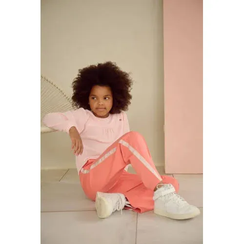 Nono regular casual broek koraaloranje Koraaloranje/wit