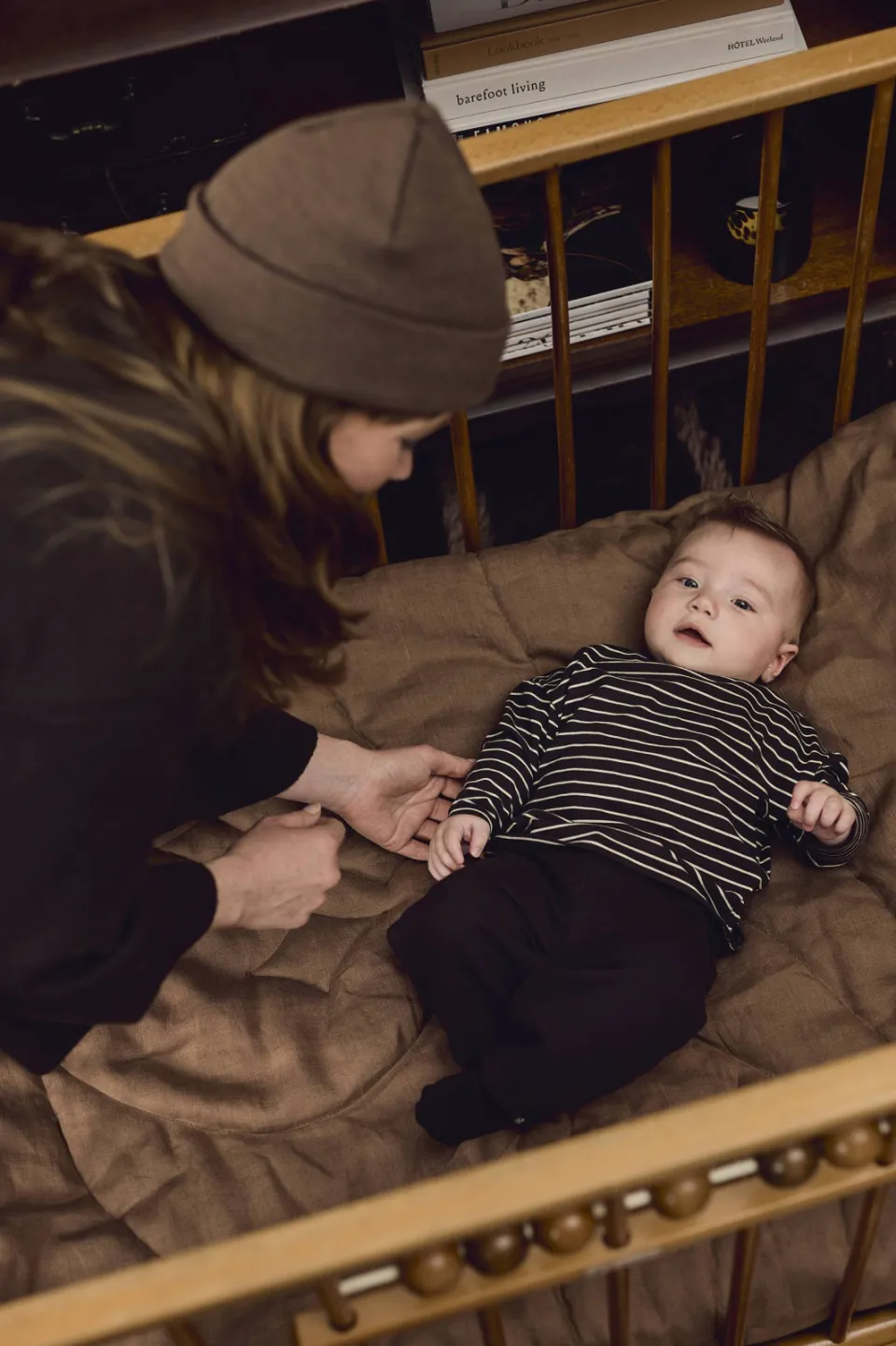Z8 newborn gestreepte longsleeve zwart en ecru, foto 6