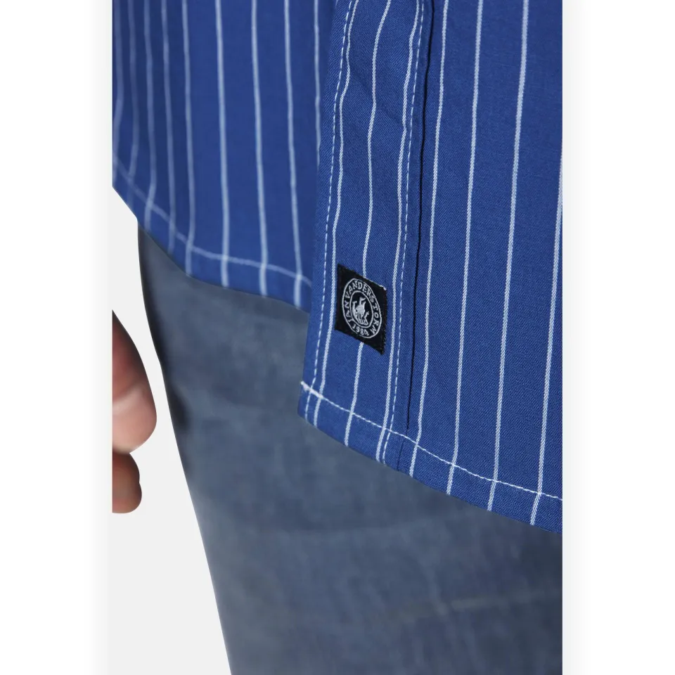 Jan Vanderstorm casual overhemd blauw, foto 6