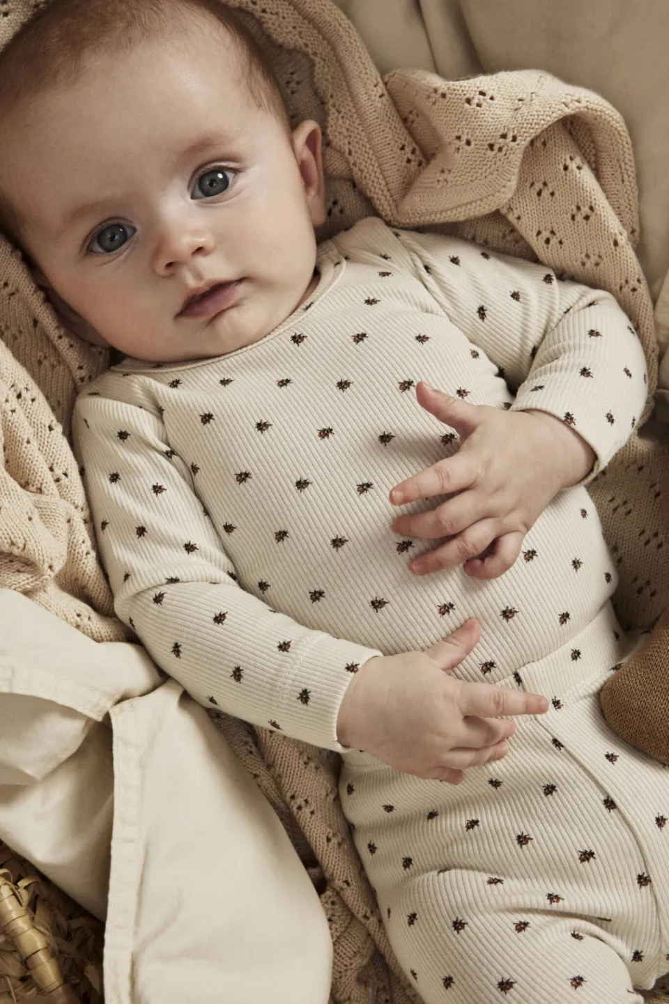 Lil' Atelier BABY romper NBNLAGO offwhite/rood