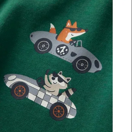 NAME IT MINI rechtvallende longsleeve met print groen, foto 3