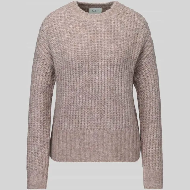 Pepe Jeans Regular fit pullover met wol model 'ASHLEY CREW' Beige