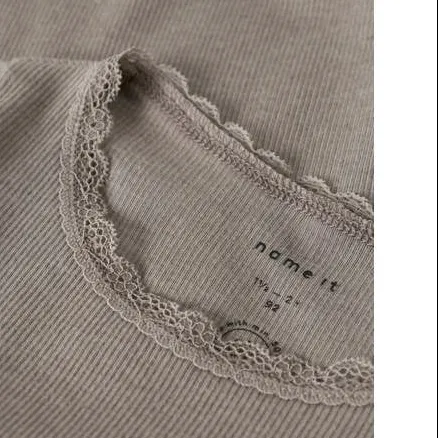 NAME IT MINI ribgebreide longsleeve grijs, foto 4