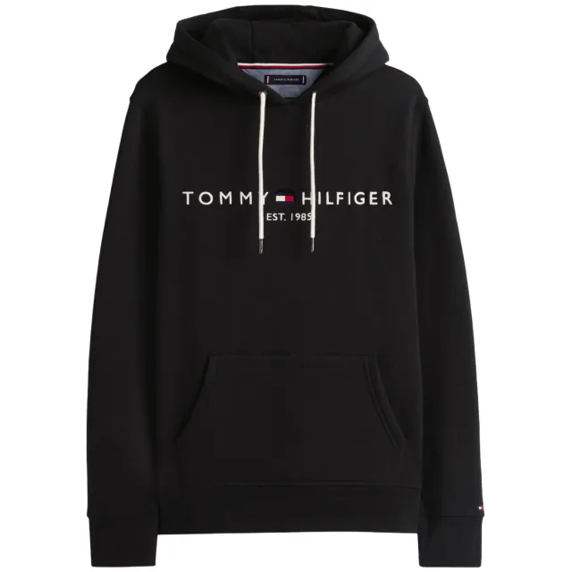 Tommy Hilfiger hoodie met katoen jet black zwart